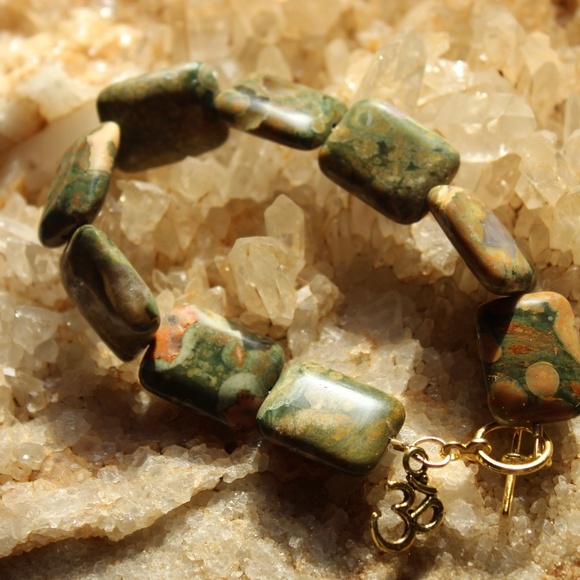 Hand-beaded Rhyolite Bracelet - Picture 1 of 4